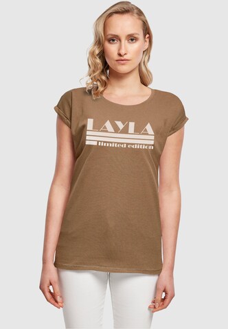 Merchcode T-Shirt 'Layla - Limited Edition X' in Grün: predná strana