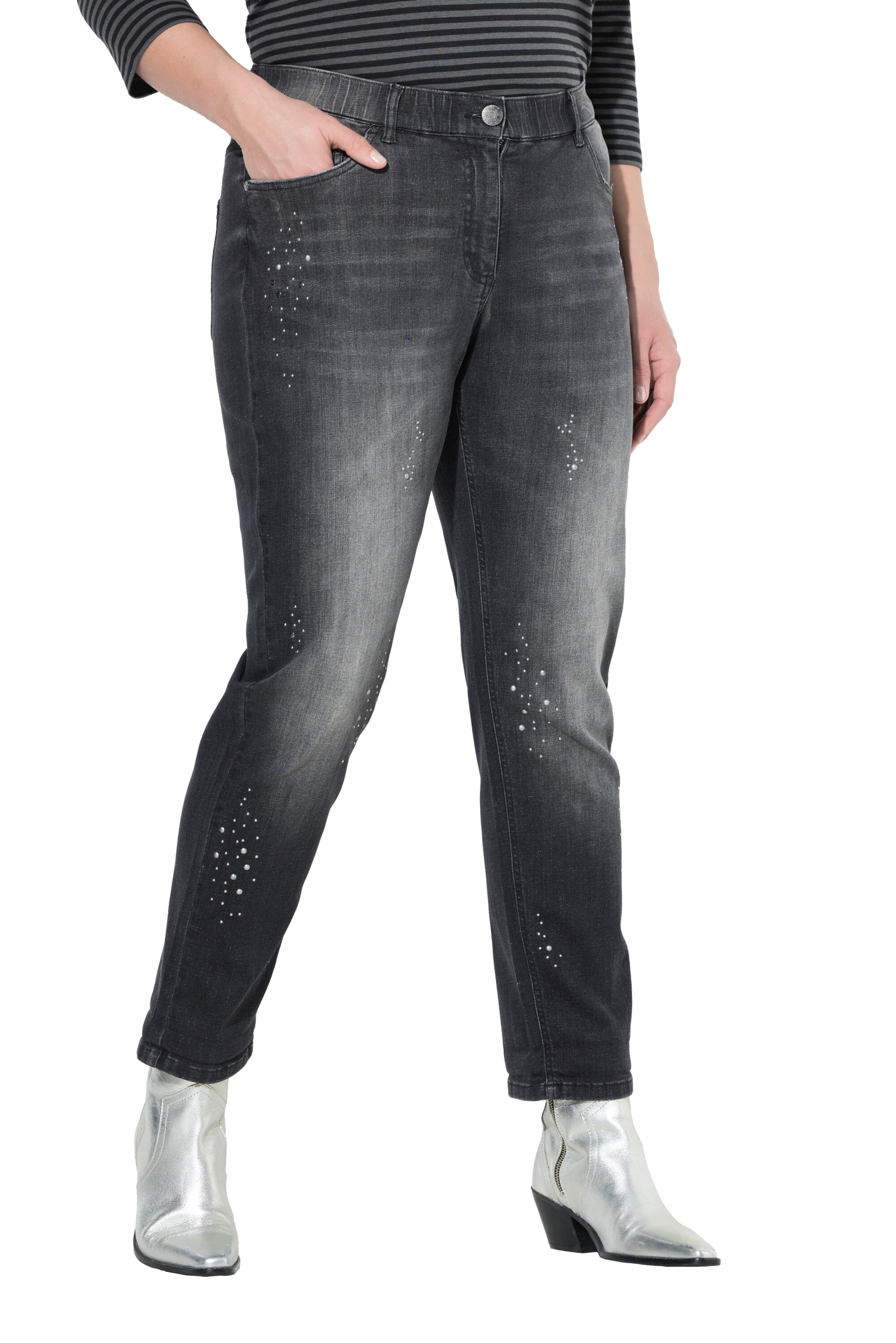 Regular Jean Ulla Popken en noir : devant