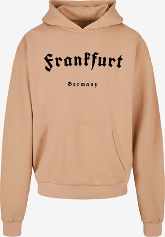 Merchcode Sweatshirt 'Frankfurt' in Beige: front