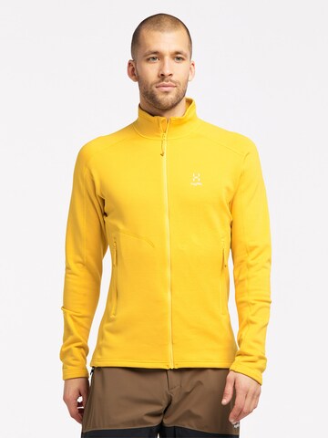 Haglöfs Athletic Fleece Jacket 'Heron' in Yellow: front