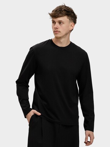 Richesse Shirt 'SHINY ESSENTIAL LONGSLEEVE BLACK' in Zwart