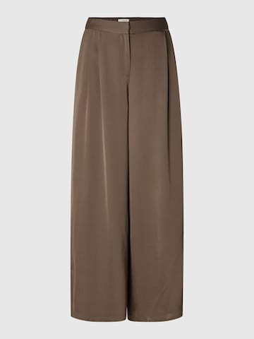 Wide leg Pantaloni di SELECTED in marrone