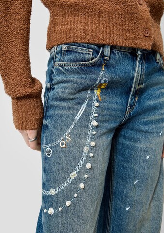 QS Wide Leg Jeans in Blau: Vorderseite