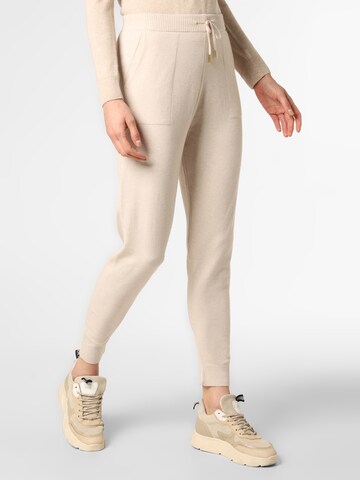 MORE & MORE Tapered Pants in Beige: front