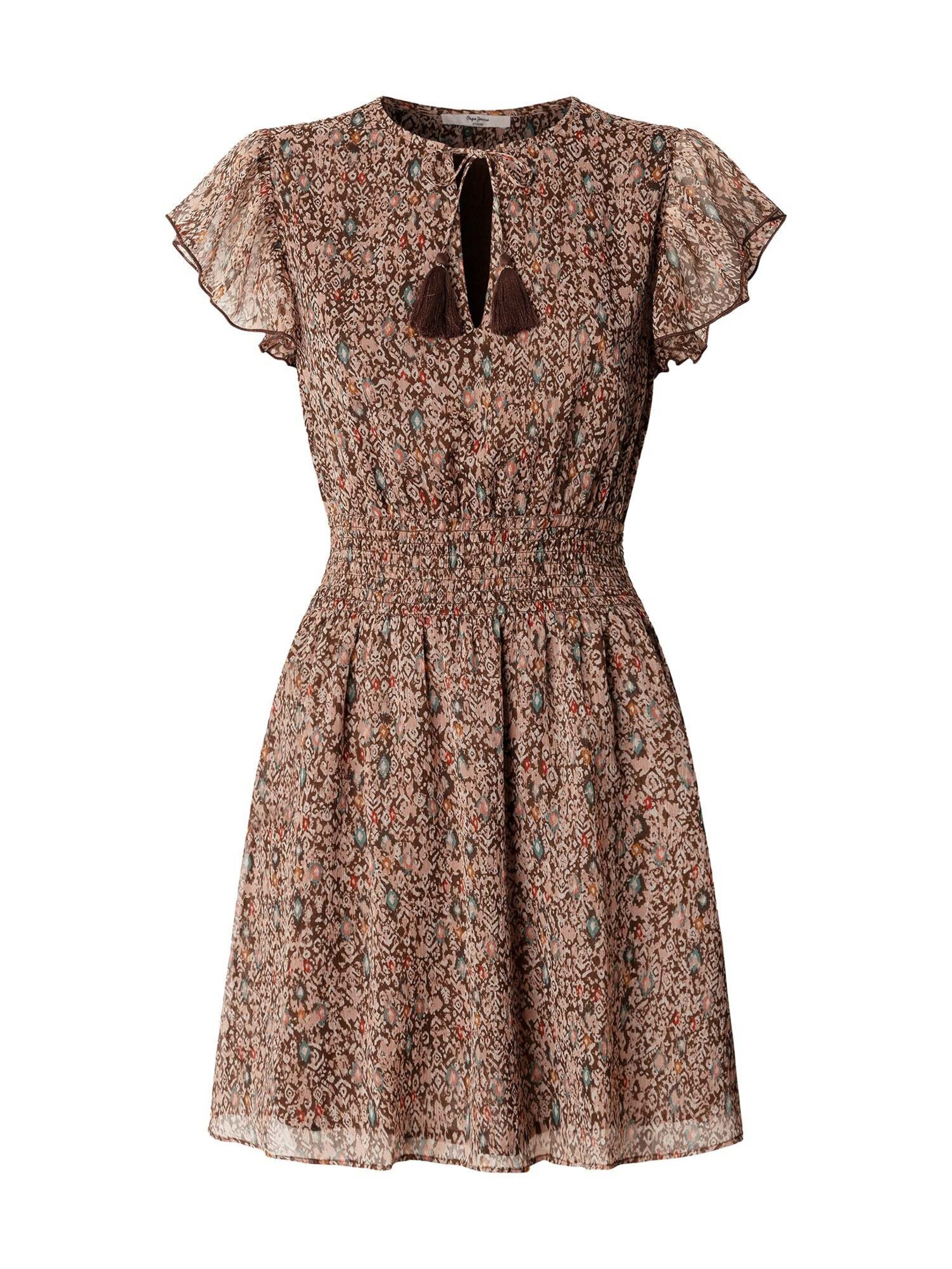 Pepe Jeans Jurk 'Doty' in Bruin: voorkant