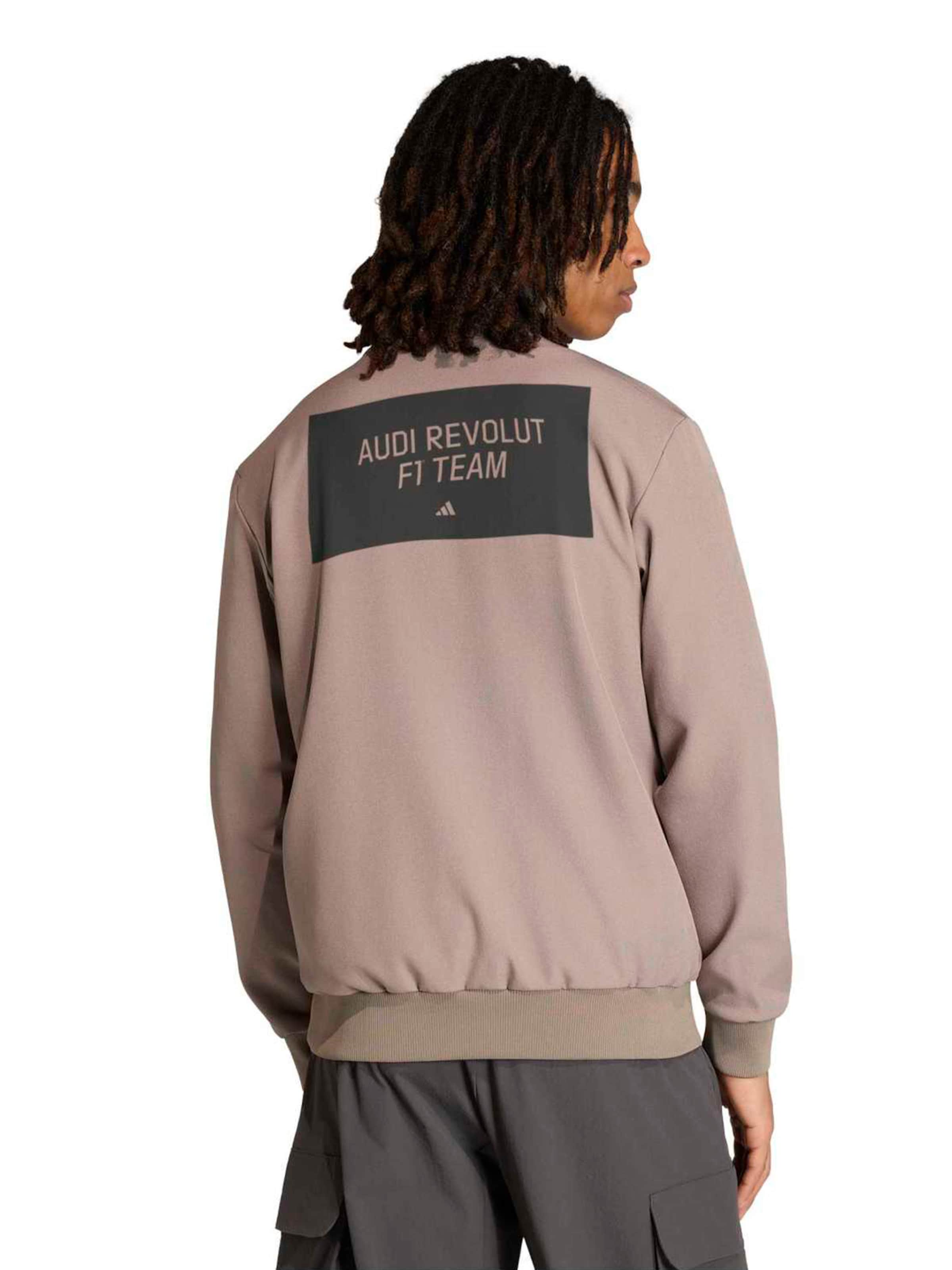 ADIDAS SPORTSWEAR Sportsweatjacke 'Audi Formula One Teams' in Braun: Vorderseite