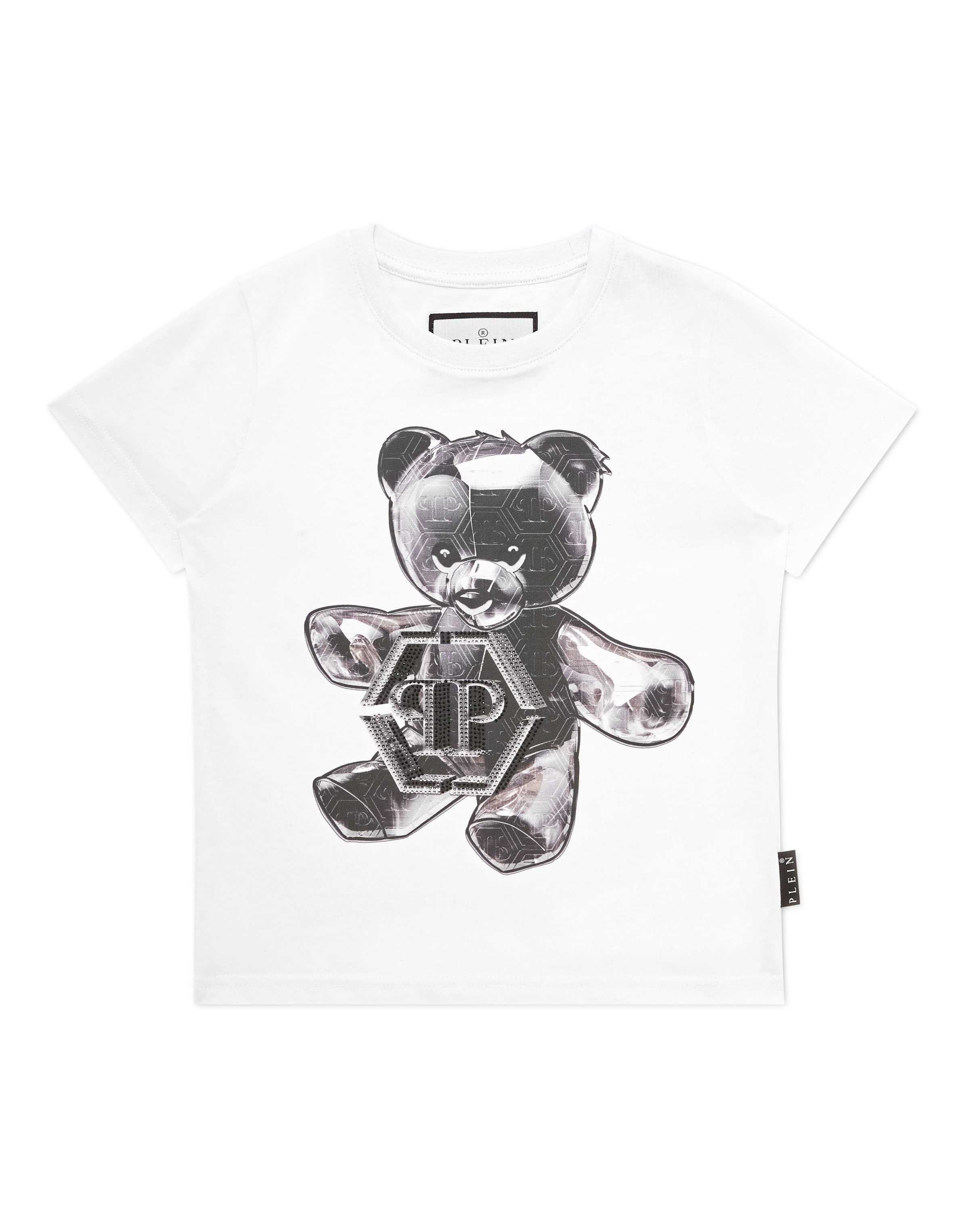 Philipp Plein - Camiseta 'Teddy' en blanco: frente
