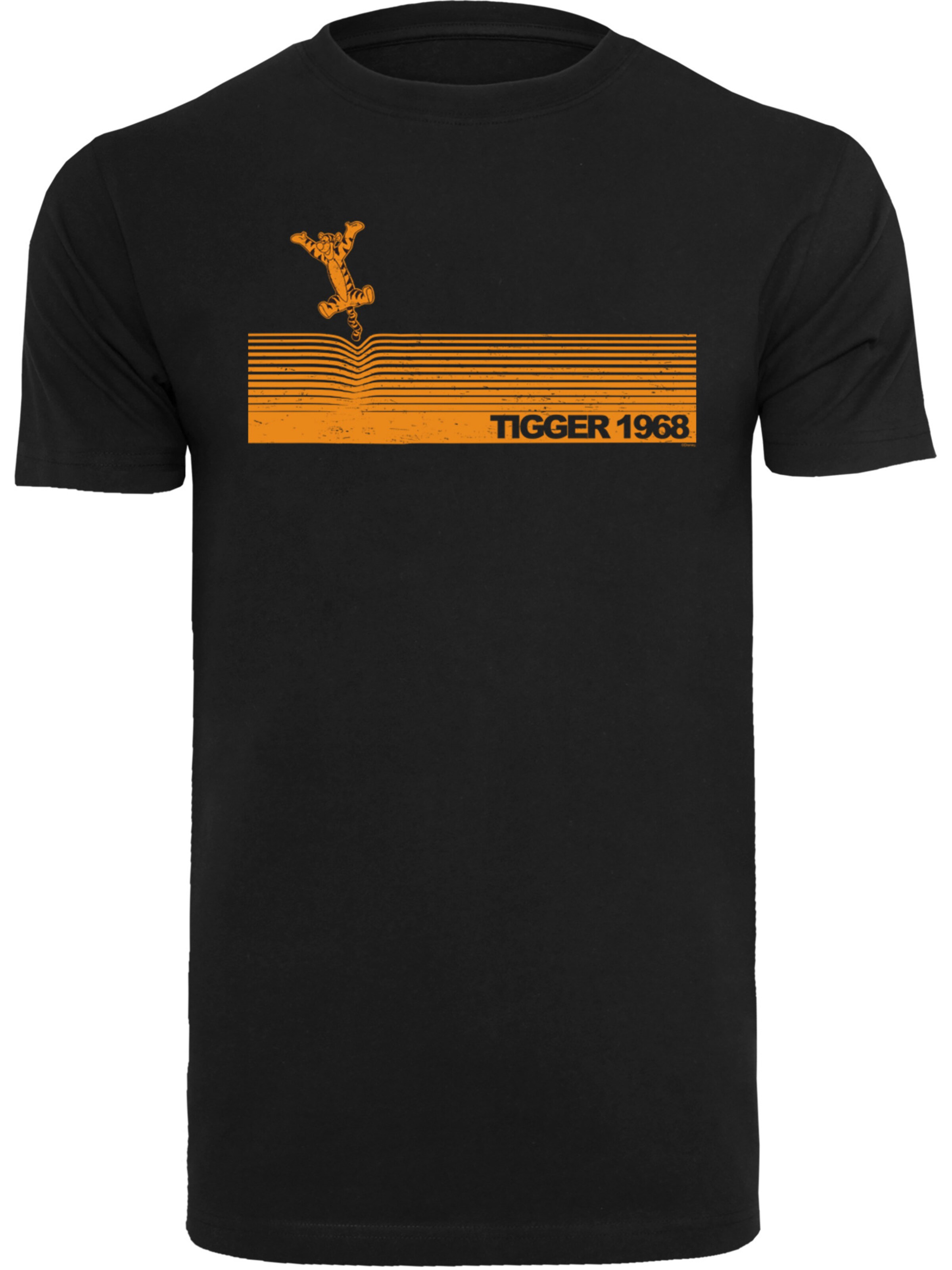 Maglietta 'Disney Winnie The Pooh Tigger 1968' di F4NT4STIC in nero: frontale
