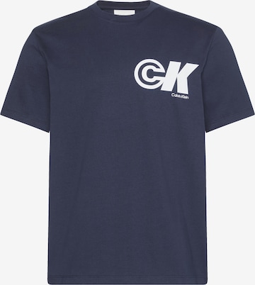 T-Shirt Calvin Klein Jeans en bleu : devant