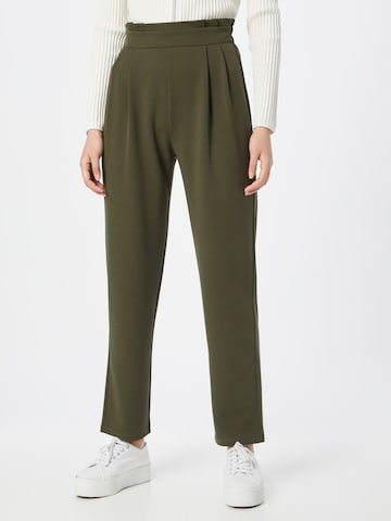 ABOUT YOU Loose fit Pleat-Front Pants 'Mina' in Green: front