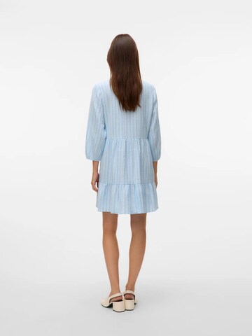 VERO MODA Jurk 'VMNANNA Midi dress' in Blauw