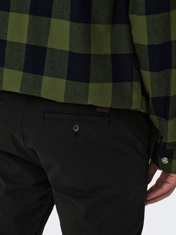 Regular Pantalon chino 'ONSFREE' Only & Sons en noir