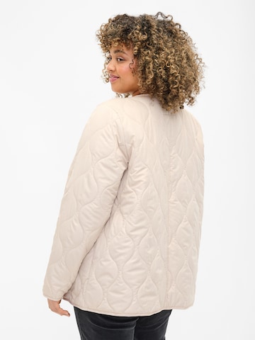 Zizzi Jacke 'MCAMP' in Beige