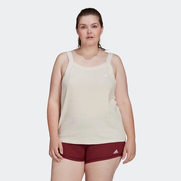 ADIDAS SPORTSWEAR Sportovní top 'Essentials Yoga Rib' – béžová: přední strana