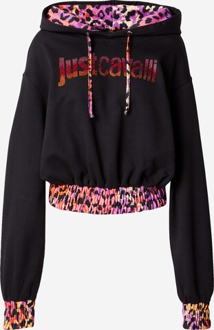 Just Cavalli Sweatshirt '76PW309' in Zwart: voorkant