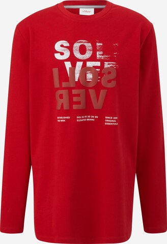 s.Oliver Men Tall Sizes Shirt in Red: front