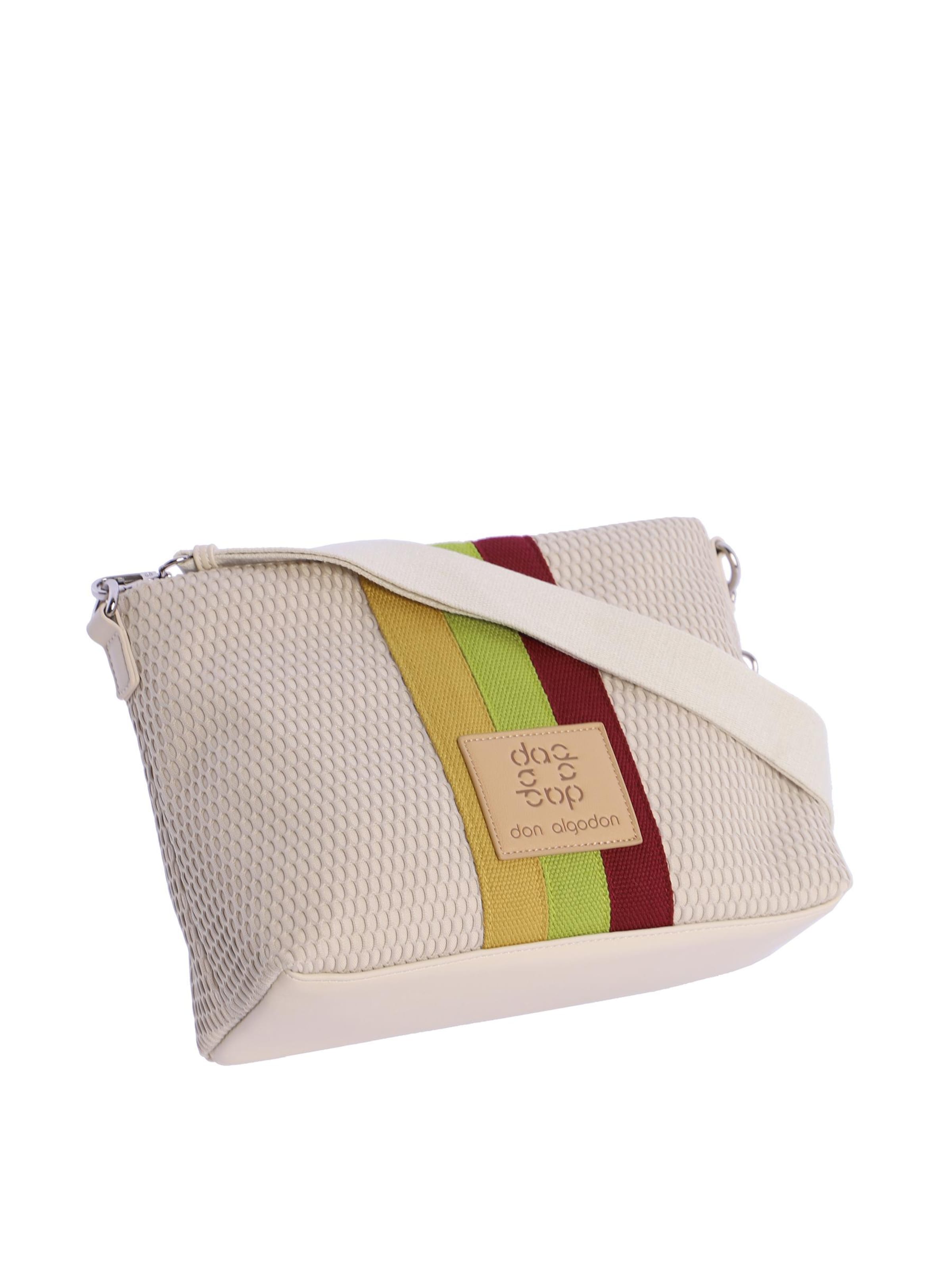 Don Algodon - Bolso de hombro 'Bolso bandolera para mujer de Don Algodon Lourdes color beige de material de malla con cremallera' en beige