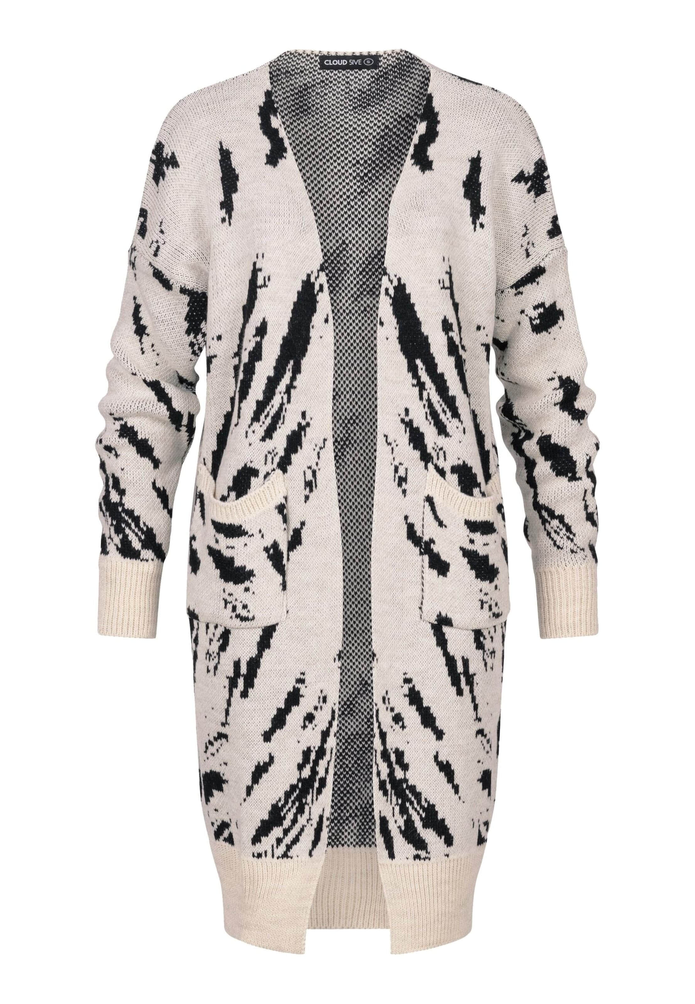 Cloud5ive Strickjacke in Beige: Vorderseite