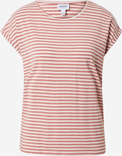 VERO MODA T-Shirt 'AVA' in altrosa / weiß, Produktansicht