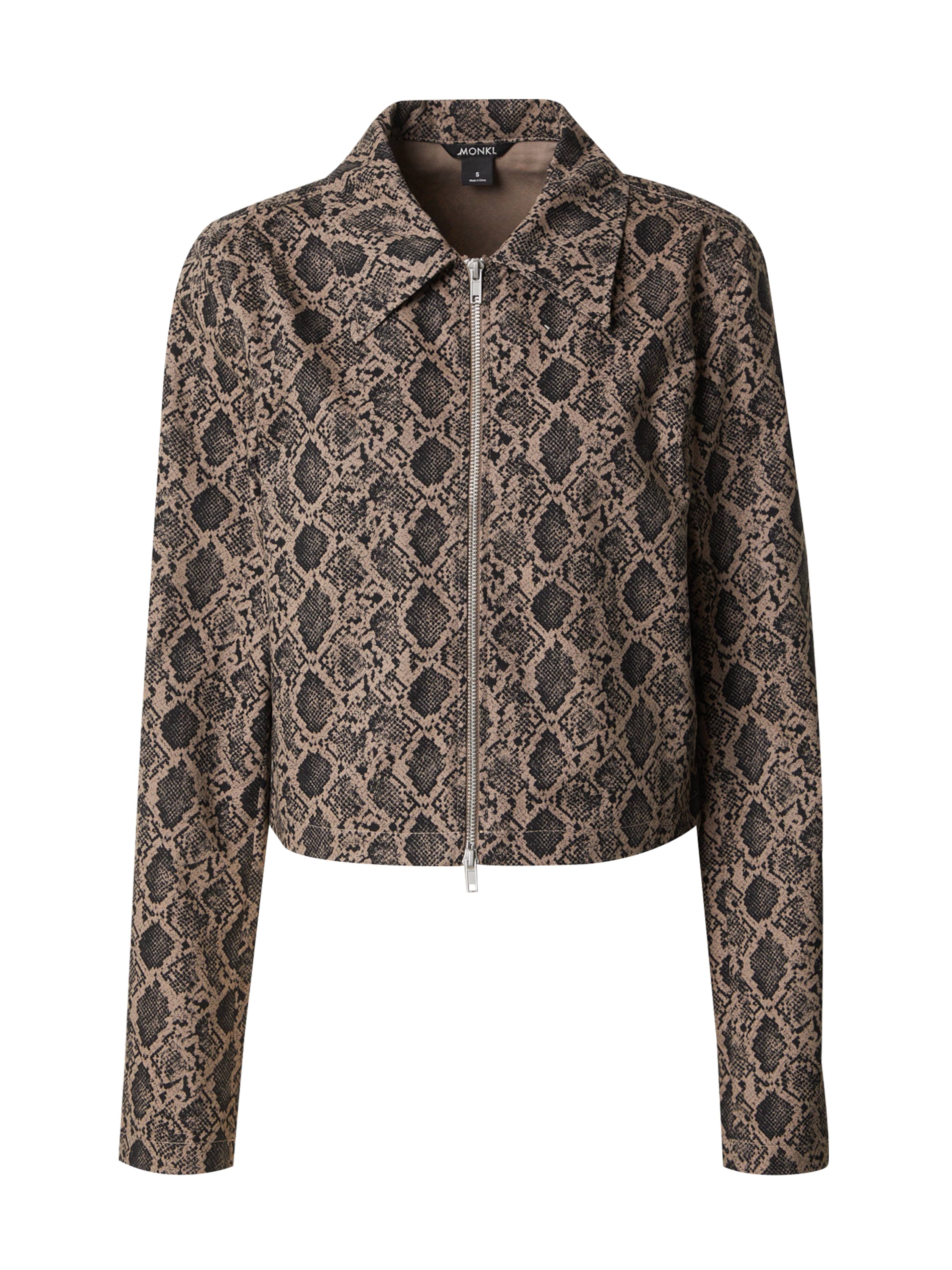 Monki Between-season jacket in Brown: front