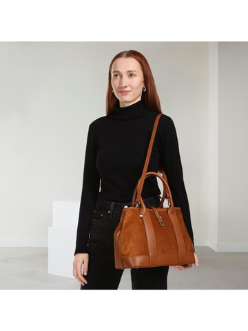 Sac bandoulière Florence en marron : devant