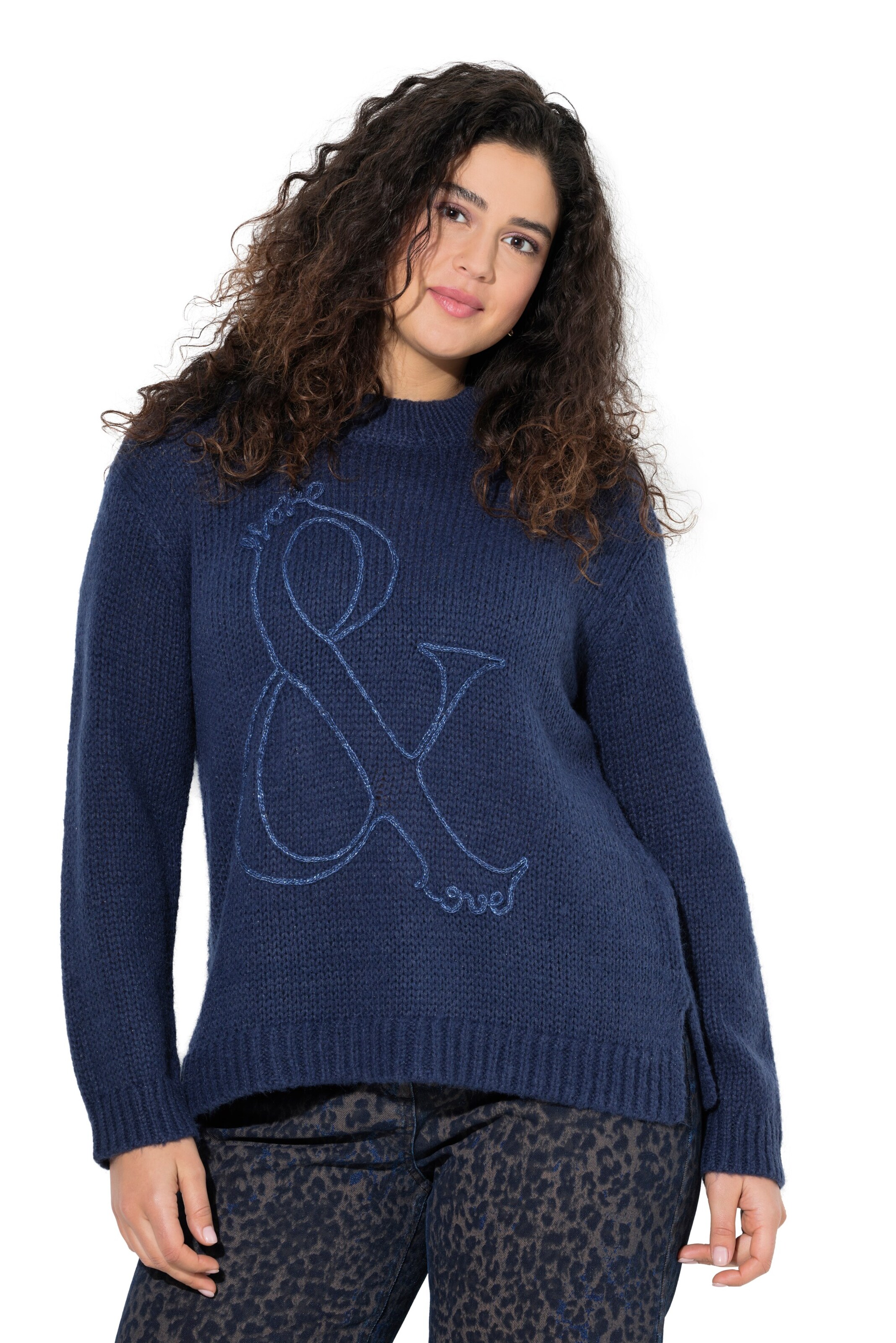 Ulla Popken Pullover in Blau: Vorderseite