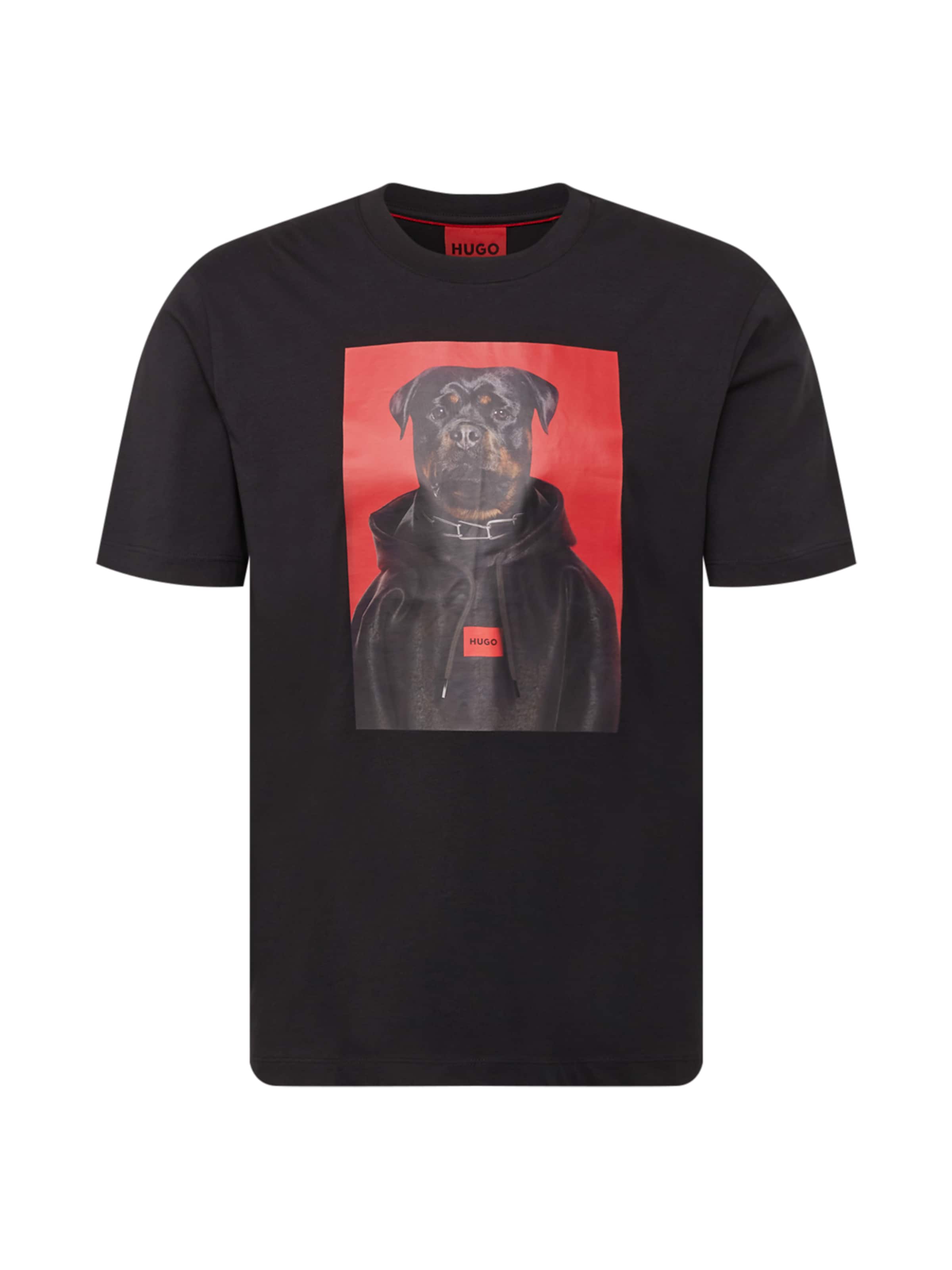 HUGO - Camiseta 'Dound' en negro: frente