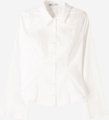 Bershka Bluza | bela barva: sprednja stran