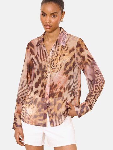 Lipsy Blouse in Bruin: voorkant