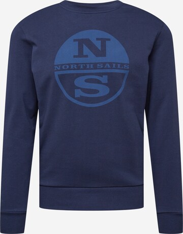 North Sails Sweatshirt in Blauw: voorkant