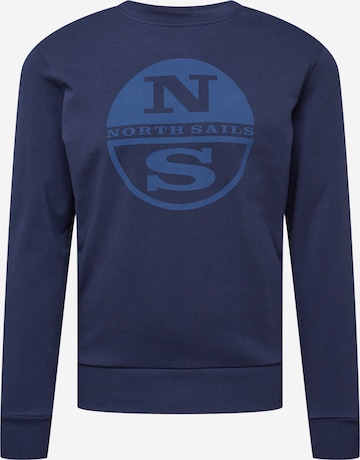 North Sails Sweatshirt in Blauw: voorkant