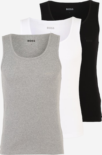 Apatiniai marškinėliai iš BOSS, spalva – pilka / juoda / balta, Prekių apžvalga