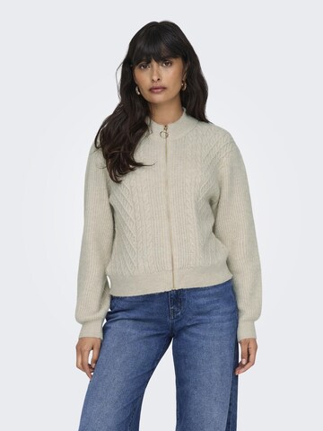 ONLY Knit Cardigan in Beige: front