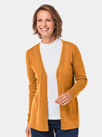 Goldner Knit Cardigan in Yellow: front