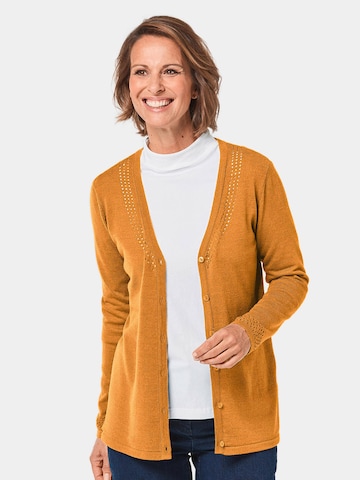 Goldner Knit Cardigan in Yellow: front