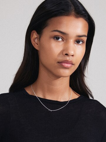 Pilgrim Halsband 'Love Tag' i silver: framsida