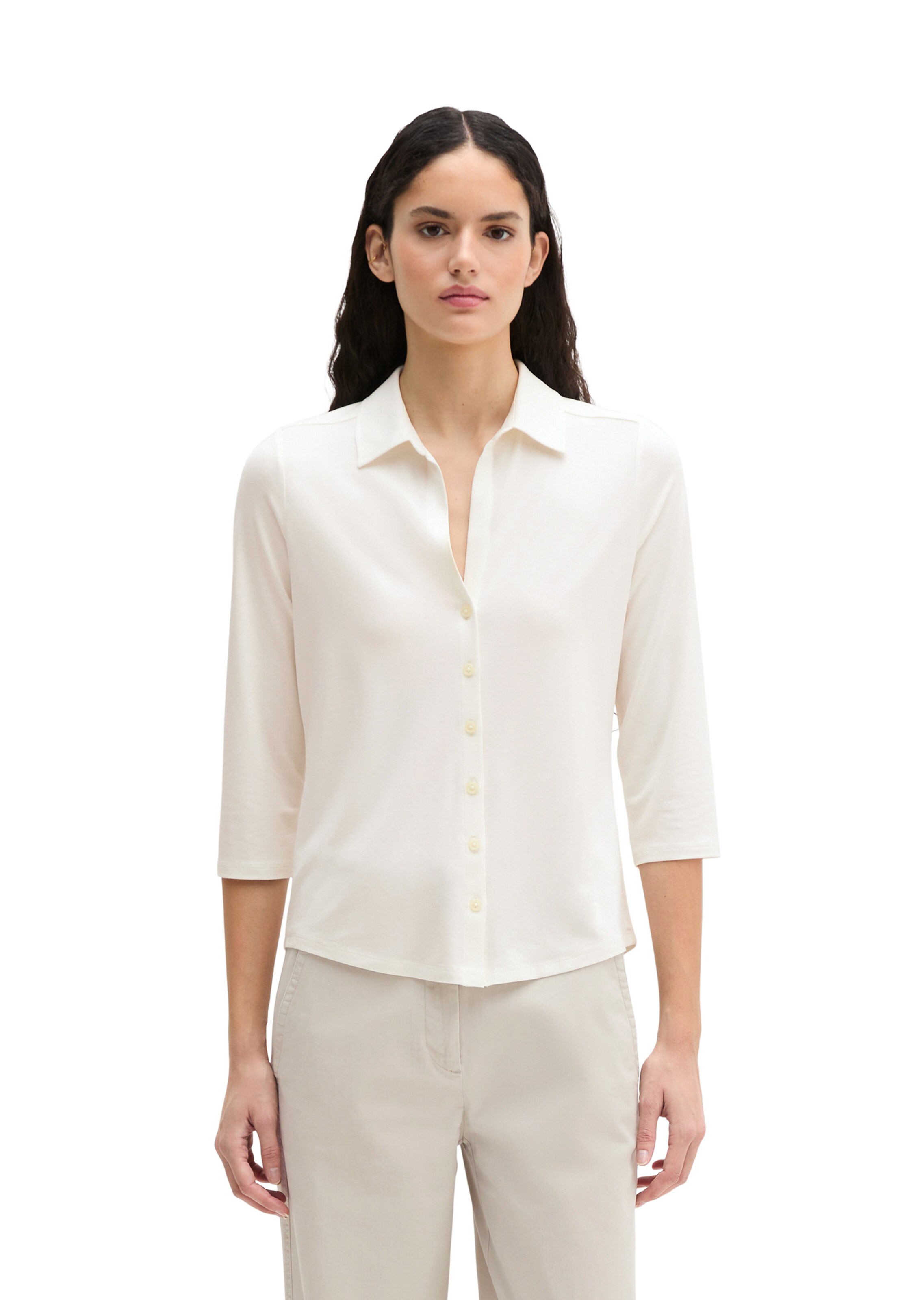 Marc O'Polo Blouse in Wit: voorkant