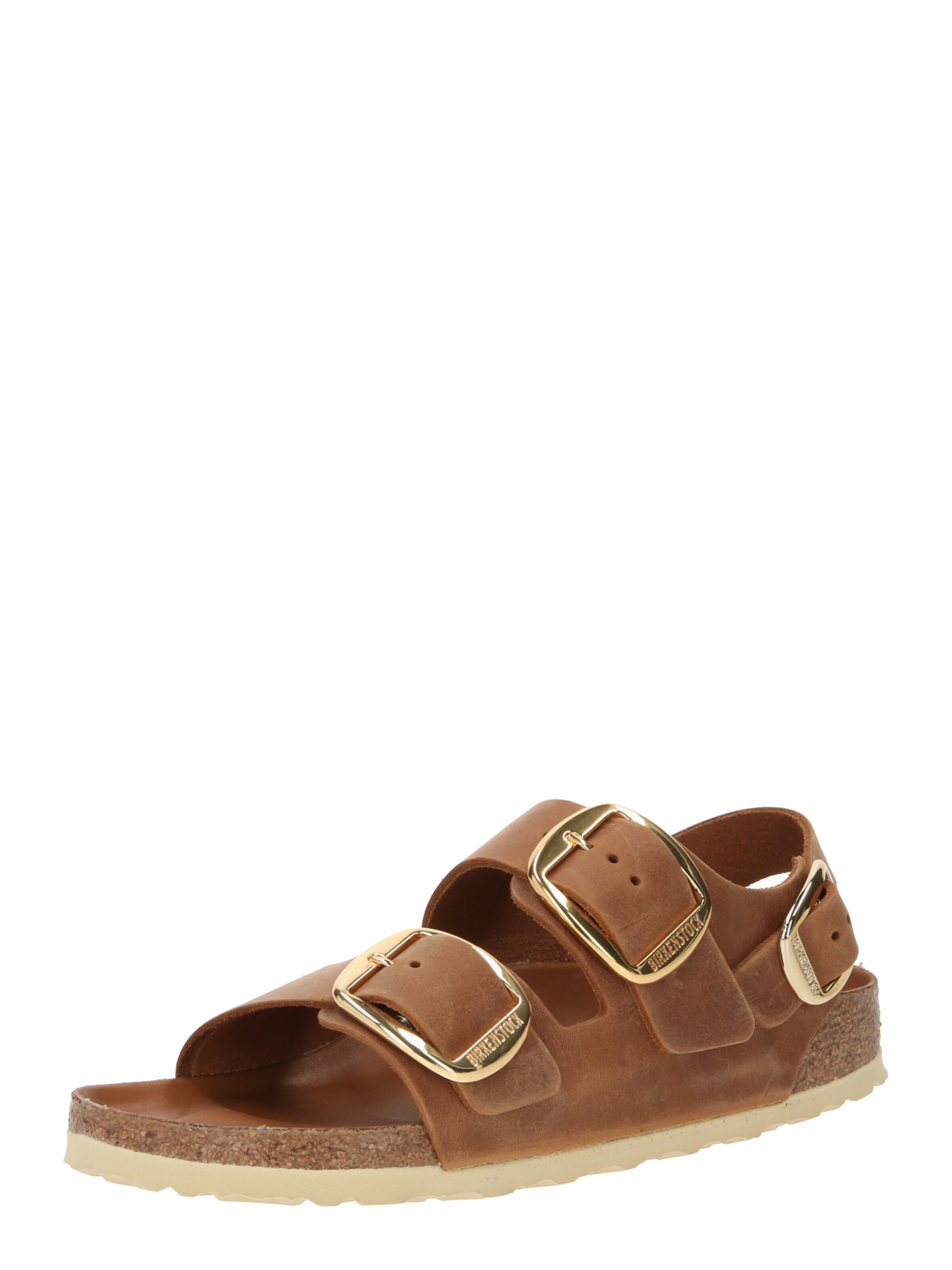 BIRKENSTOCK - Sandália 'Milano' em castanho: frente
