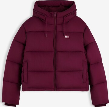 Tommy Jeans Zimná bunda - Fialová: predná strana