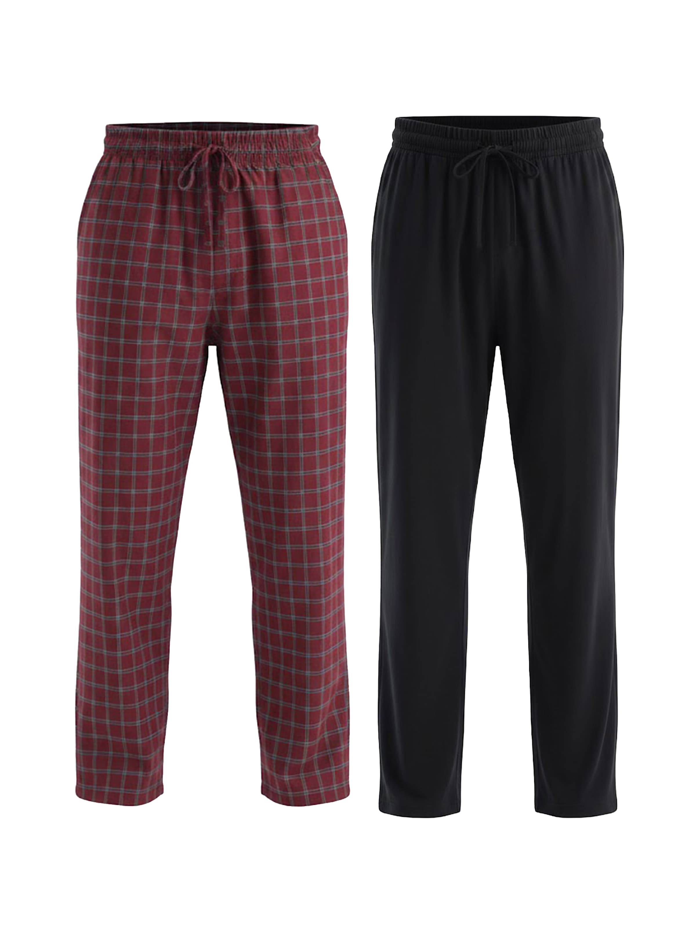 Dagi Pyjamabroek in de kleur Bordeaux / Zwart, Productweergave