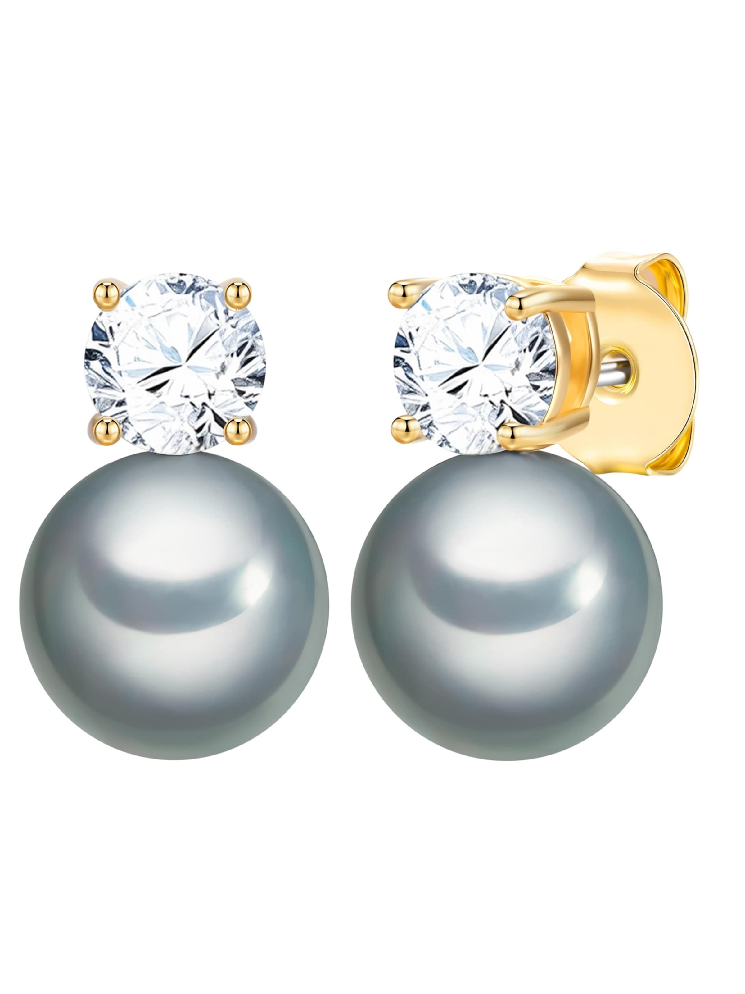 Lulu & Jane - Pendientes en gris: frente