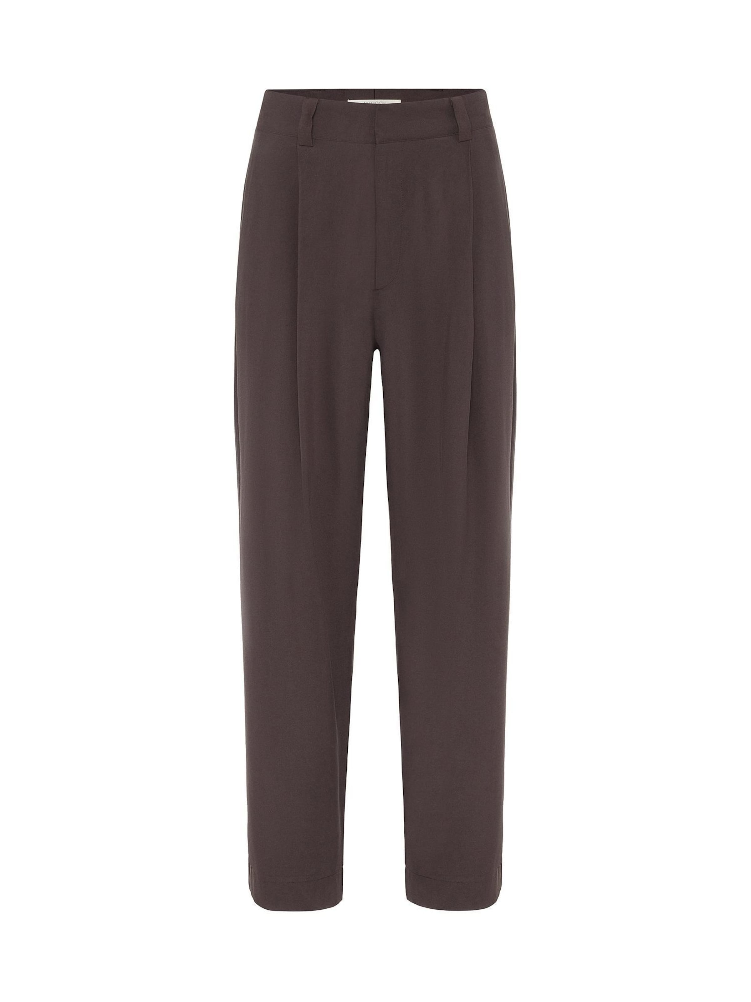 Antioch Szabványos Élére vasalt nadrágok - barna: elől