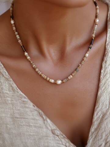 Nemomatheo Necklace 'Earthlines' in Beige