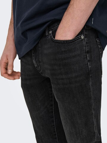 Slimfit Jeans 'Loom' di Only & Sons in nero