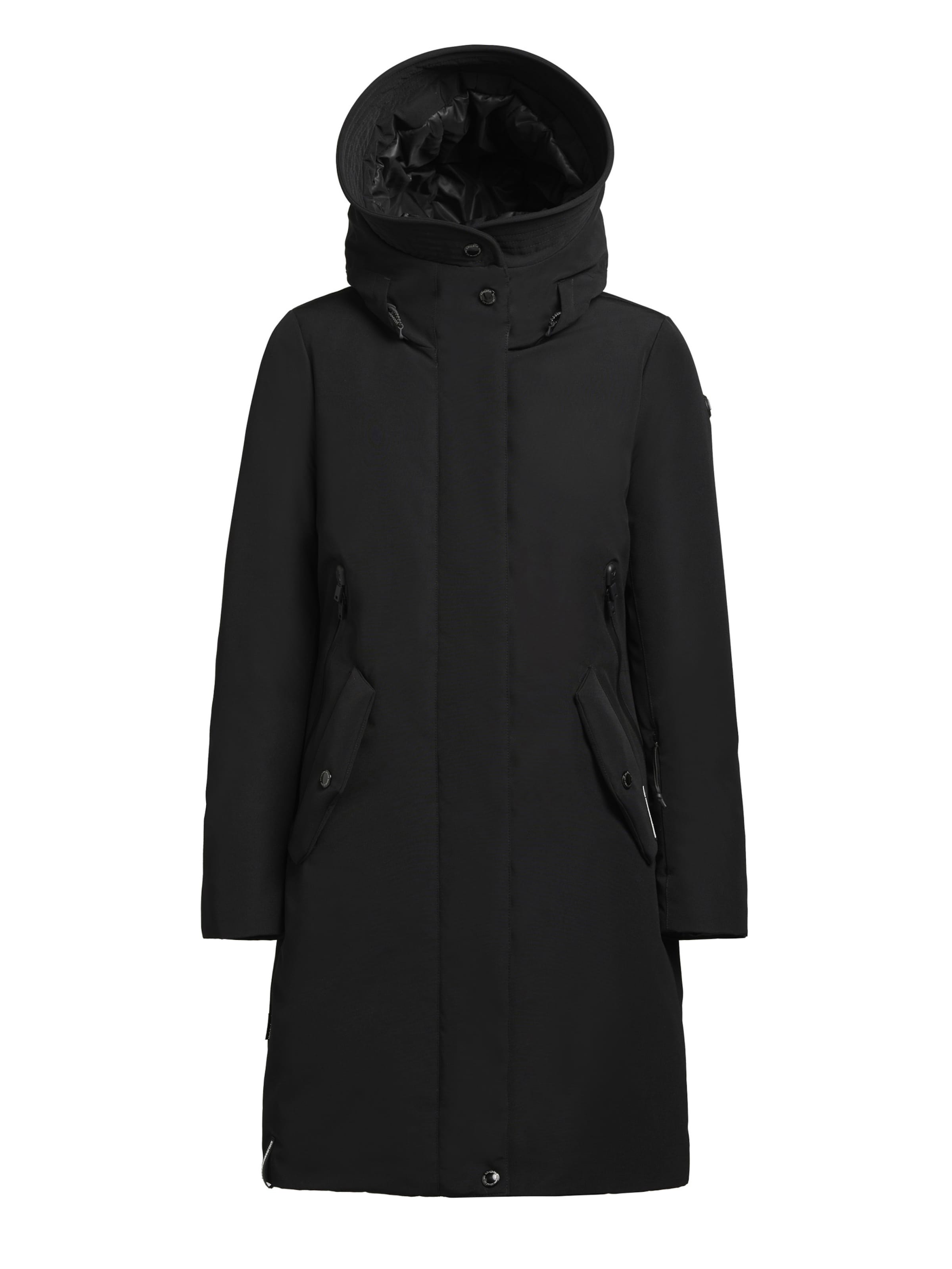 khujo Winter coat ' CHARLYN5 ' in Black: front