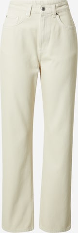 WEEKDAY Jeans 'Rowe Extra High Straight' in Beige: voorkant