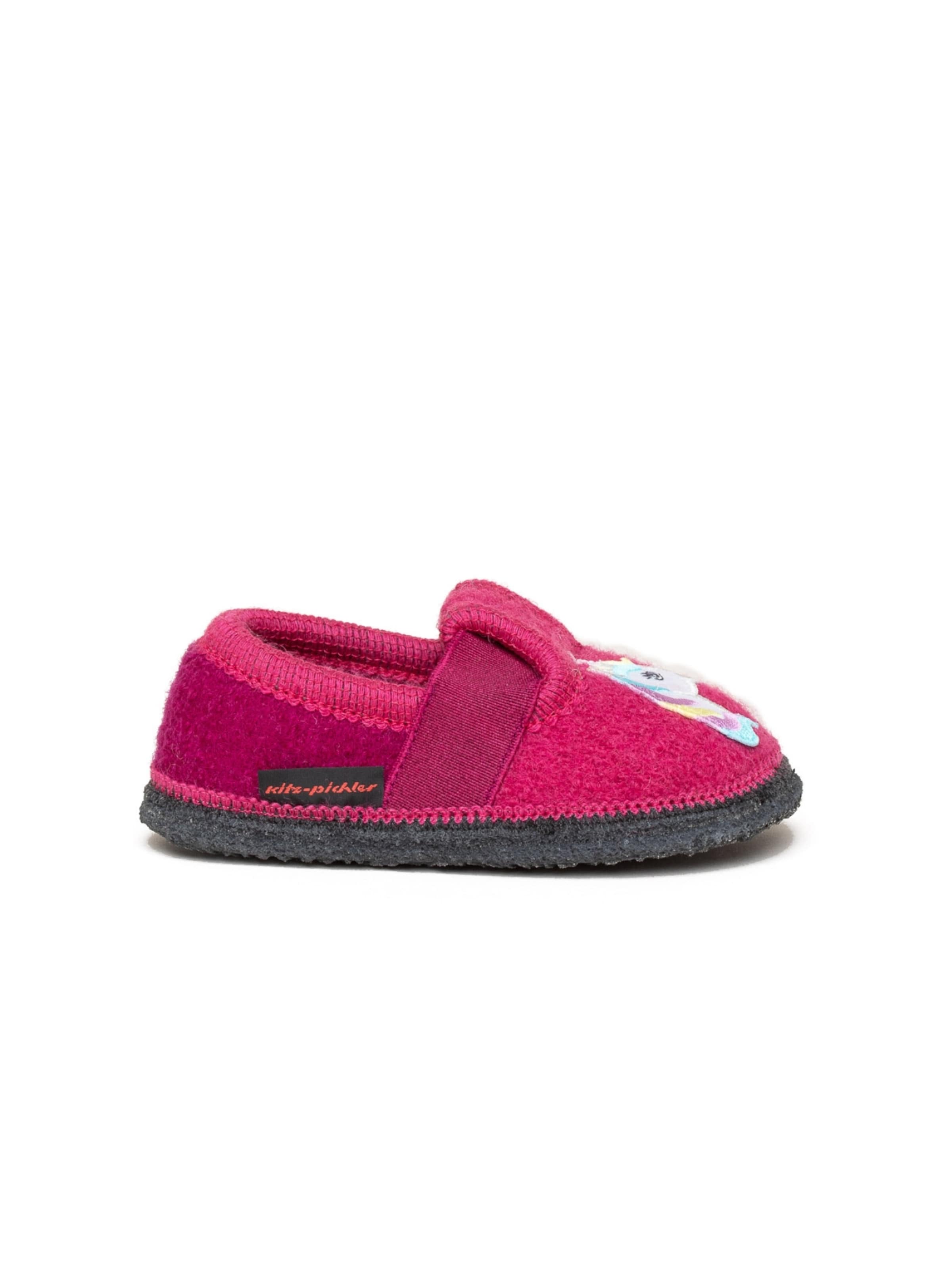 kitz-pichler Hausschuh 'Walkpantoffel Bobby Appl. Einhorn'‌‌‌‌‌‌‌‌‌‌ in Pink