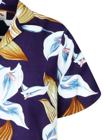 Paradise Found Regular fit Button Up Shirt 'Tom Selleck Calla' in Purple