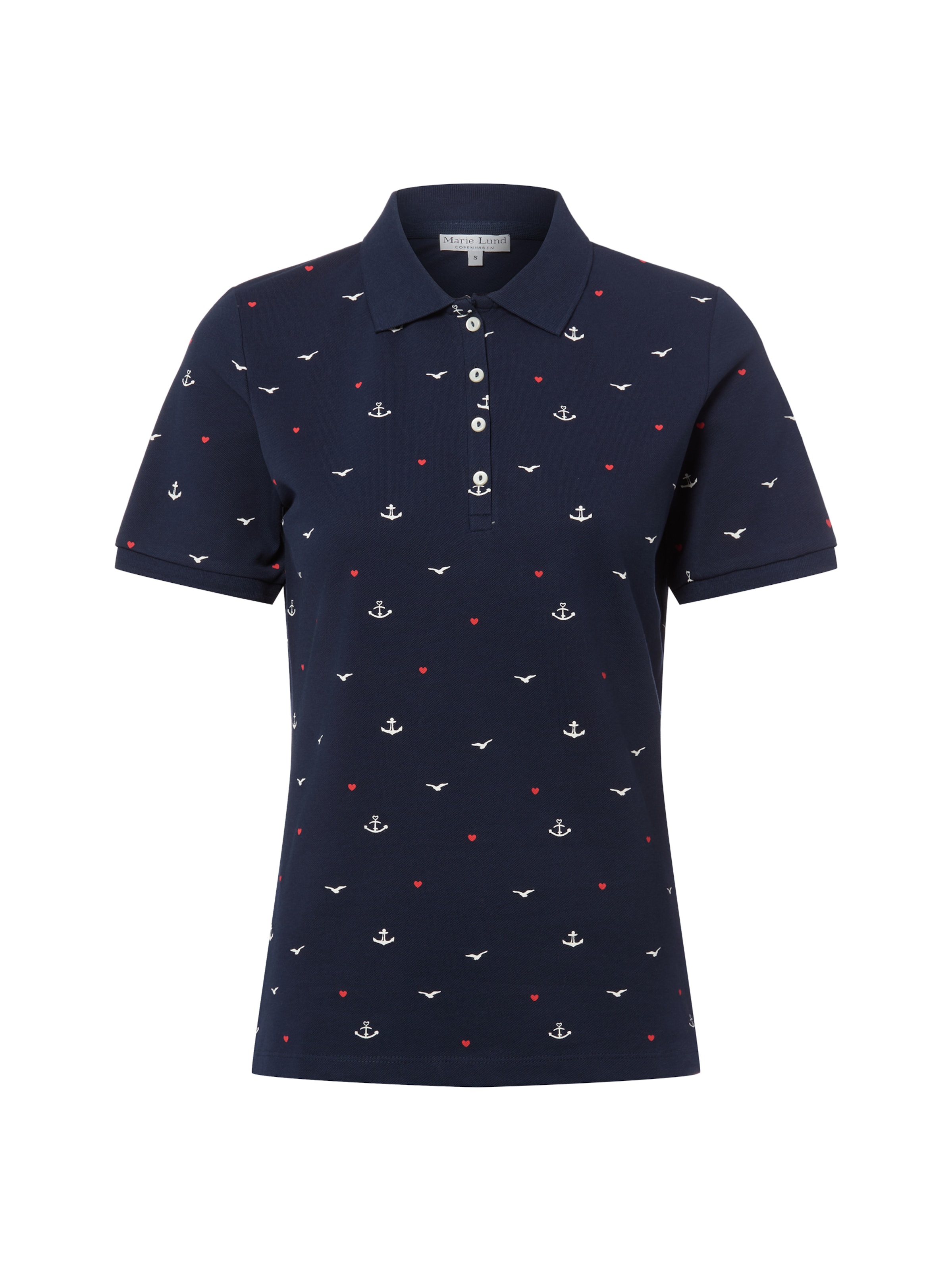 Marie Lund Shirt in Blauw: voorkant