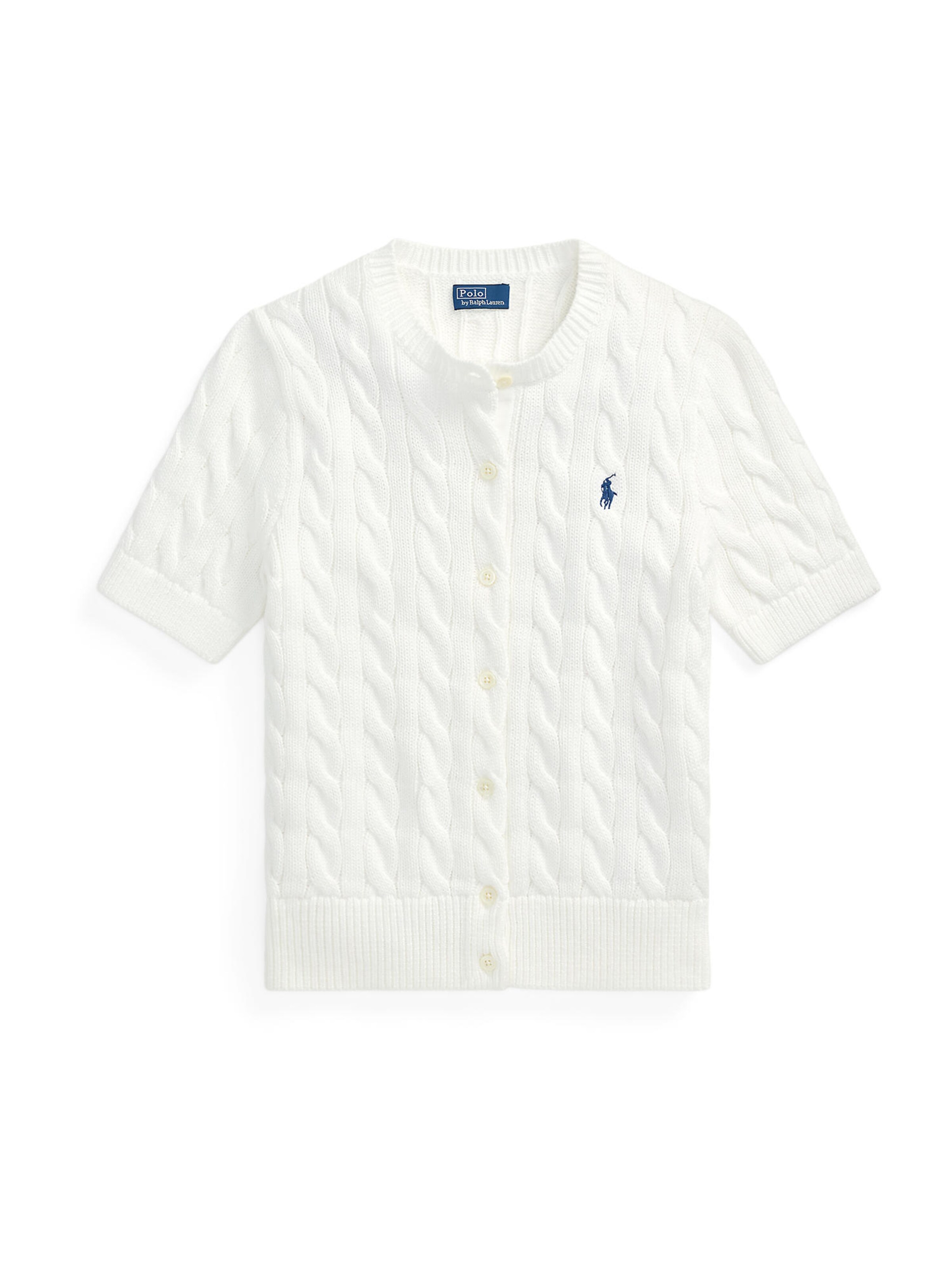 Cardigan Polo Ralph Lauren en blanc : devant